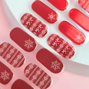 Christmas Sweater Semi Cured Gel Nail Sticker Kit (Christmas Limited Edition)