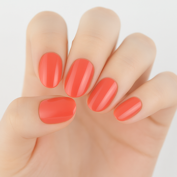 Peach Glow Semi Cured Gel Nail Sticker Kit