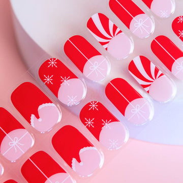 Santa's Workshop Semi Cured Gel Nail Sticker Kit (Christmas Limited Edition) | Sunday Nails AU