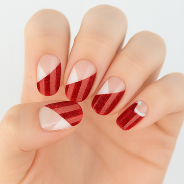 Christmas French Tips Gel Nail Sticker Kit