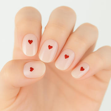 Mini Hearts Semi Cured Gel Nail Sticker Set