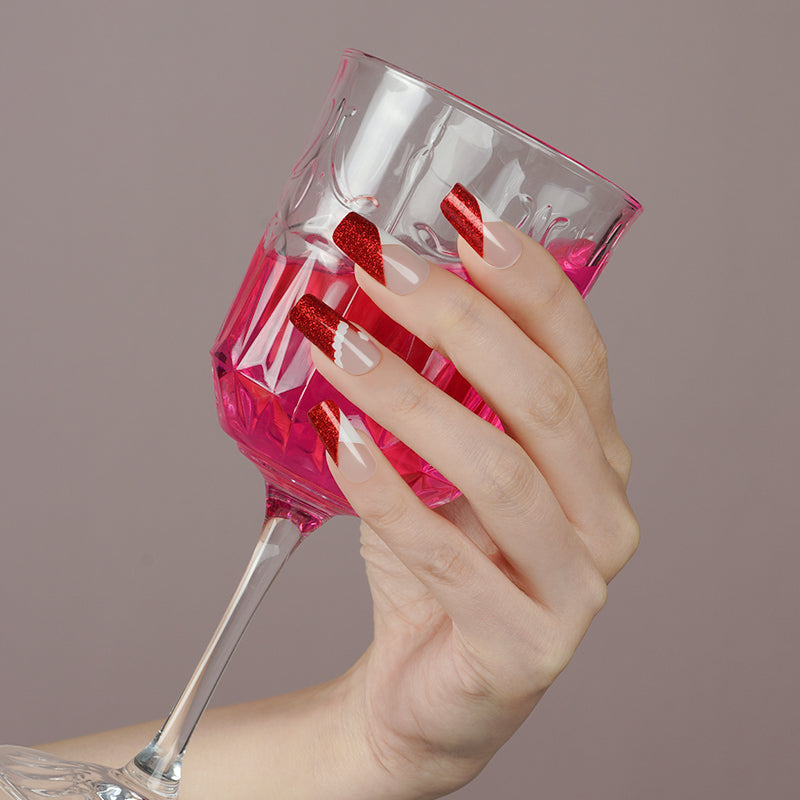 Christmas French Tips Gel Nail Sticker Kit