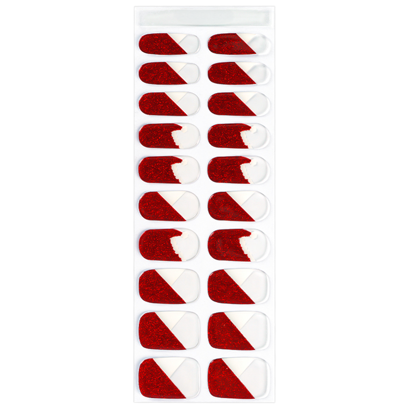 Christmas French Tips Gel Nail Sticker Kit