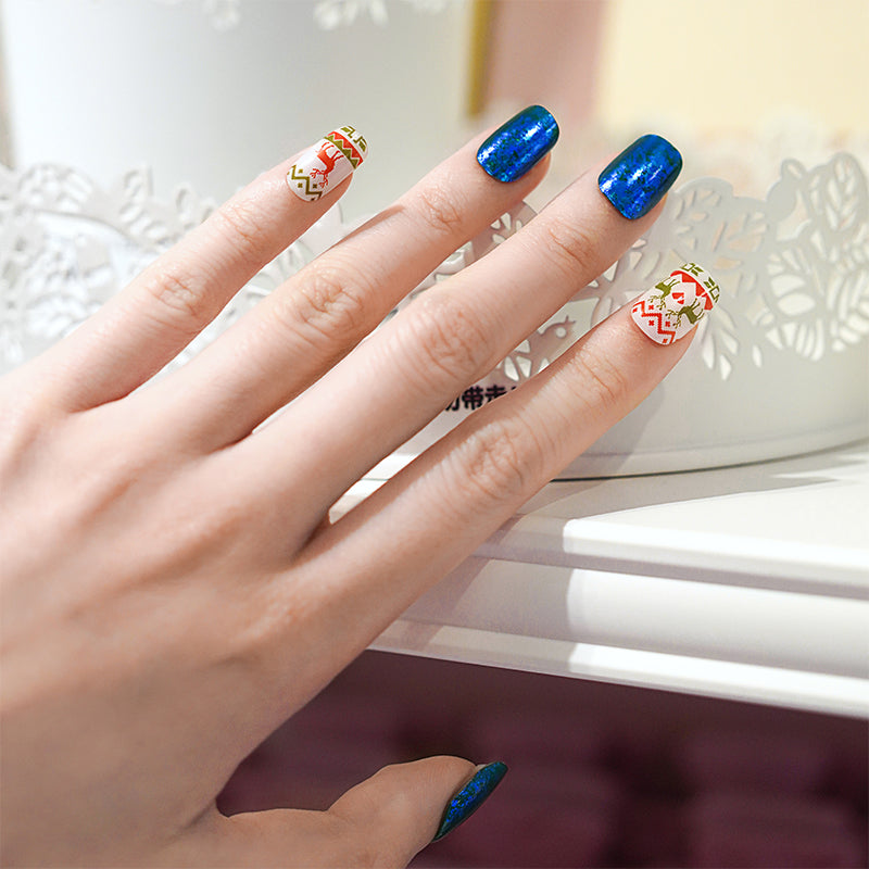 Christmas Sweater Sparkle Gel Nail Sticker Kit