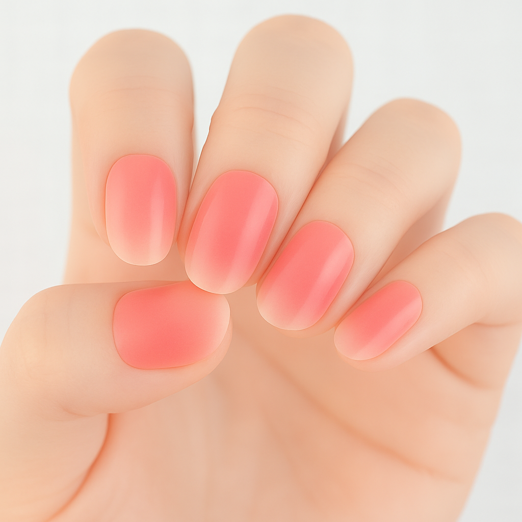 Peach Blossom Semi Cured Gel Nail Sticker Kit