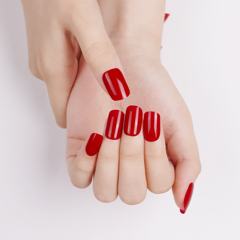 Red Velvet Semi Cured Gel Nail Sticker Kit