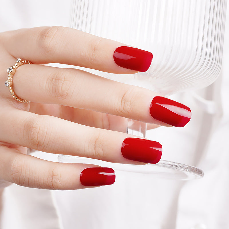 Red Velvet Semi Cured Gel Nail Sticker Kit