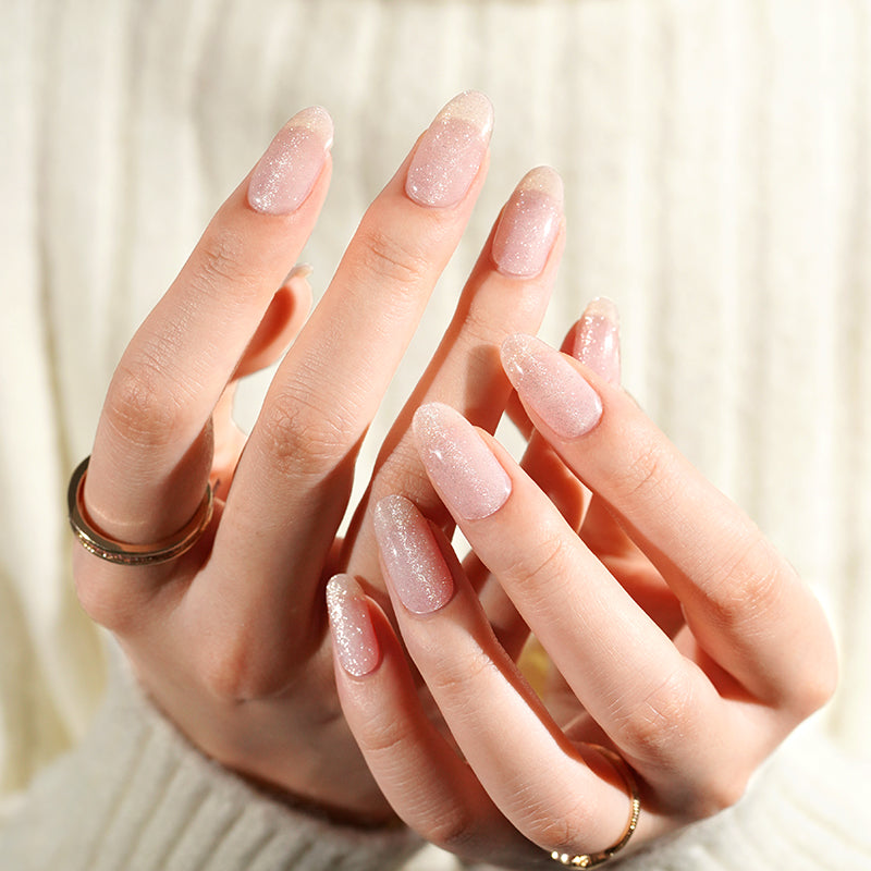 Blush Frost Semi Cured Gel Nail Sticker Kit