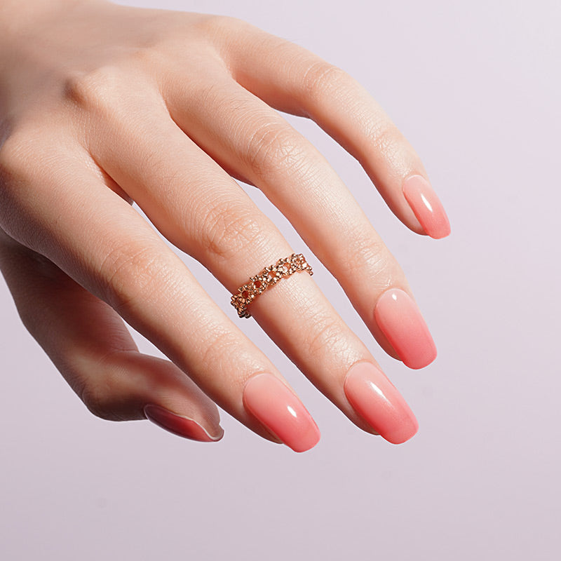 Peach Blossom Semi Cured Gel Nail Sticker Kit
