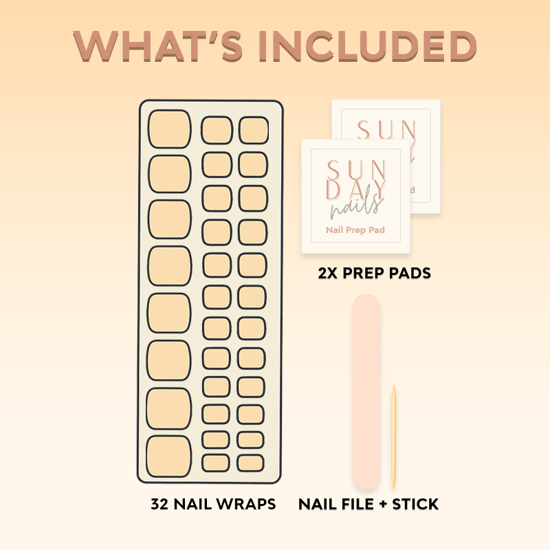 (PEDI) Strawberry Fields Semi Cured Gel Nail Sticker Kit